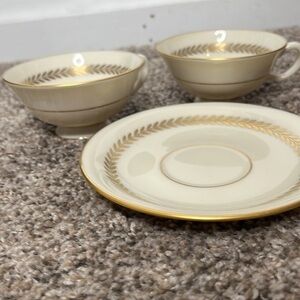 Lenox Imperial tea cups 2 and saucer